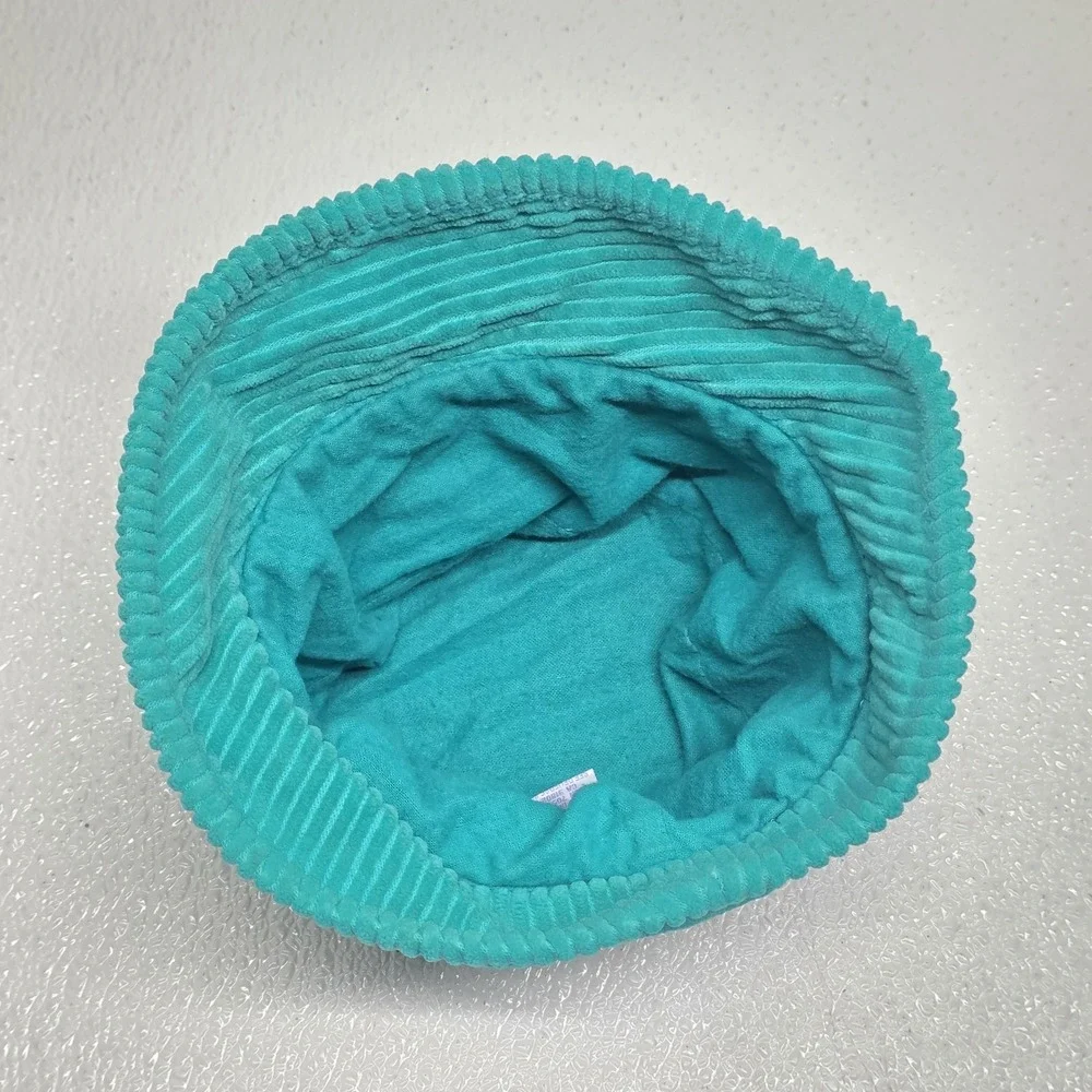 Gymboree Kids Medium/Large Blue Green Turquoise Corduroy Blue Bow Bucket Hat